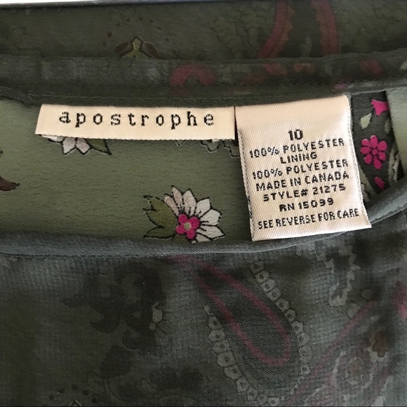 Apostrophe Sheer Overlay Pencil Skirt Paisley - Picture 5 of 8